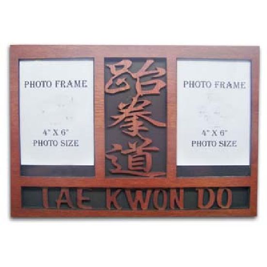 Wooden TKD Double Photo Frame Display - (Item: 08440 )